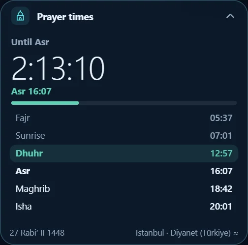 Prayer times