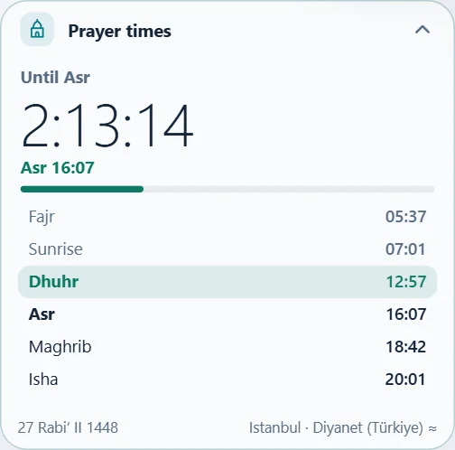 Prayer times