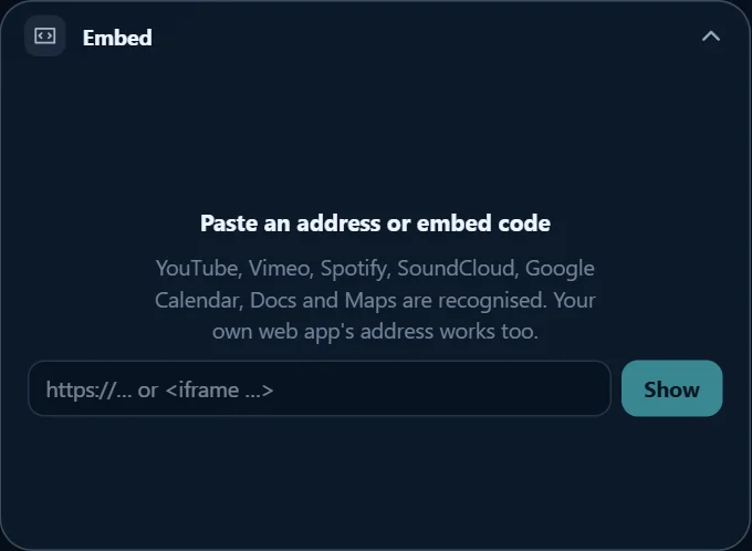Embed
