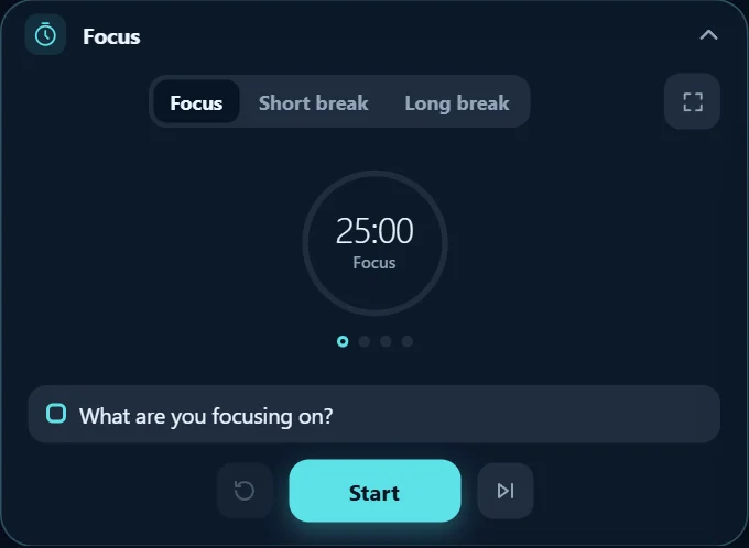 Focus timer
