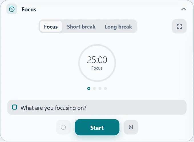 Focus timer