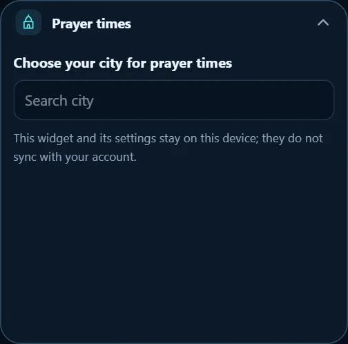 Prayer times