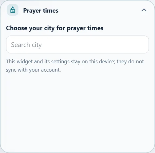 Prayer times