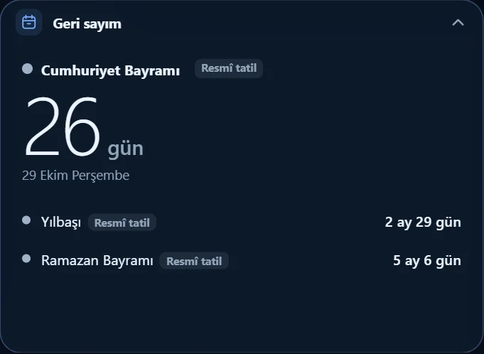 Geri sayım