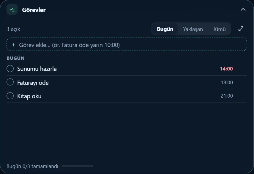 Görevler